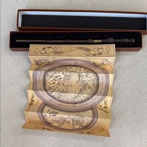Wizard Wand and Map Set - Brown